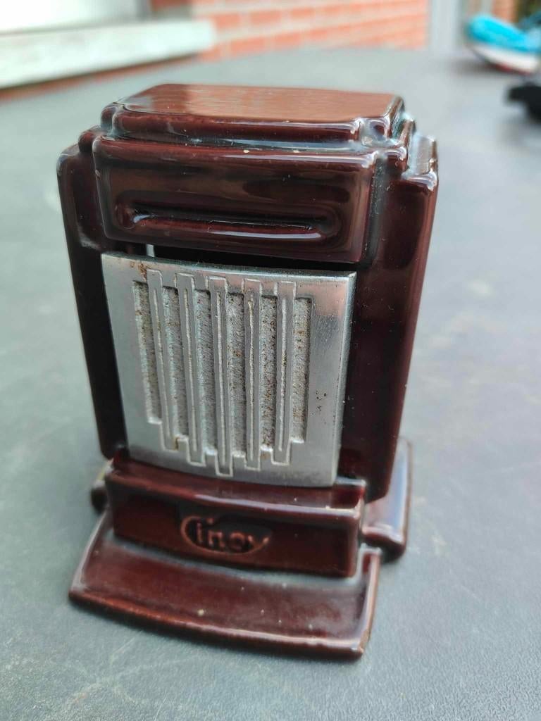 Ciney koekenpan spaarpot gietijzer, Ophalen of Verzenden, Gebruikt, Metaal of Blik, Object of Gebouw
