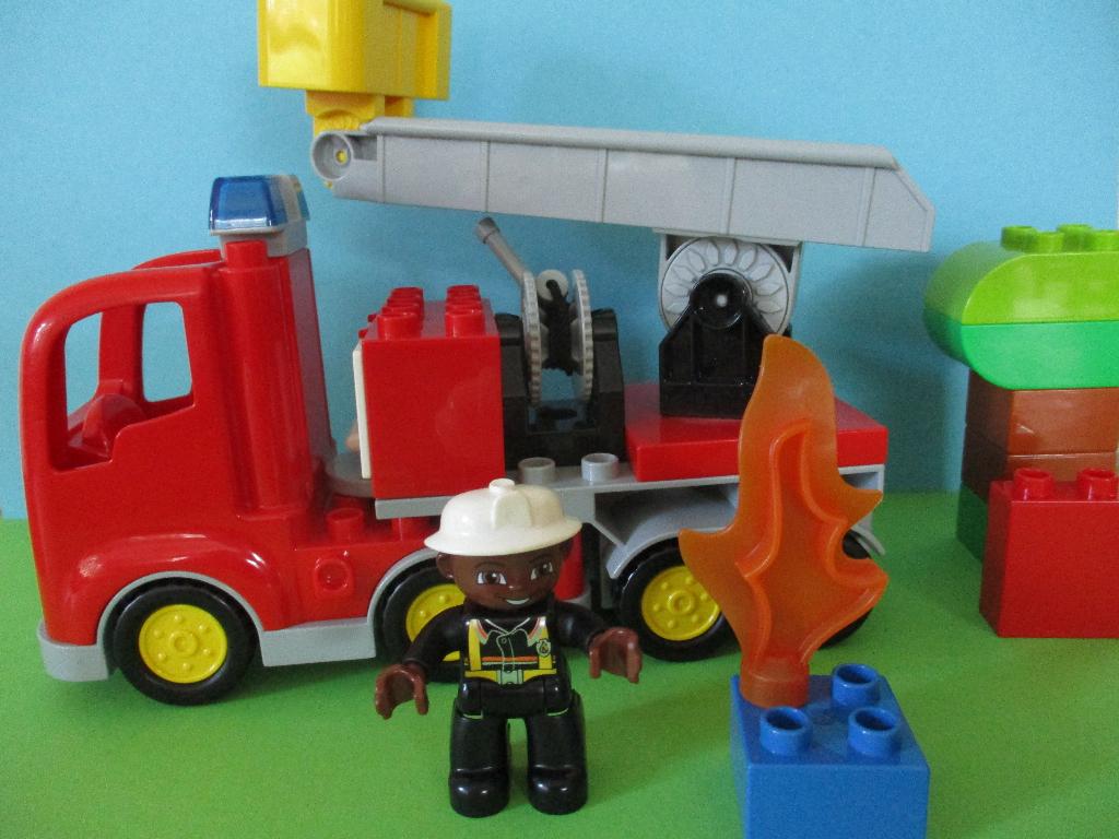 Duplo brandweerwagen, Ophalen of Verzenden, Zo goed als nieuw, Duplo
