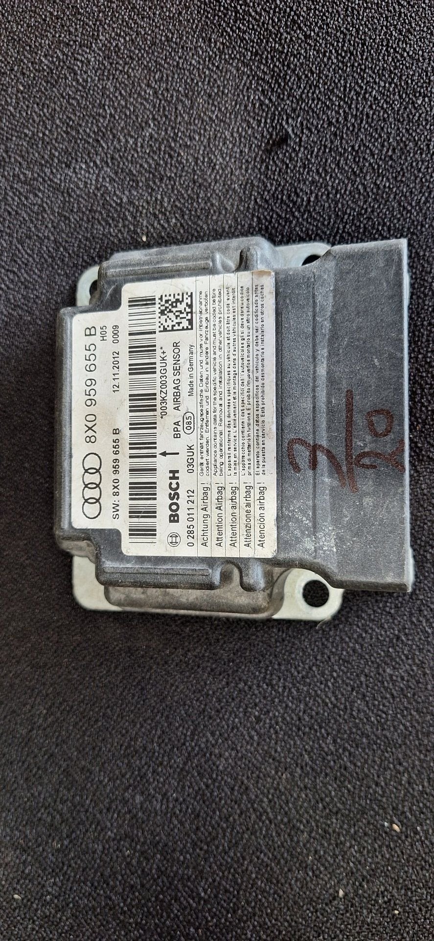 Originele Airbag Stuurmodule Computer Sensor Audi A1 8X - 8X, Gebruikt, -, -, -