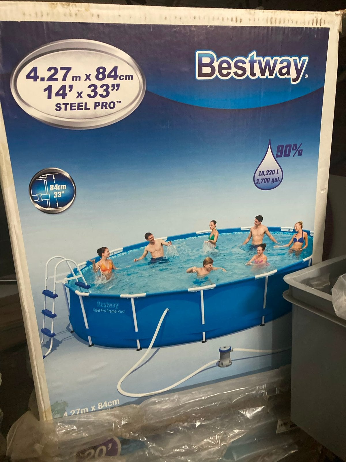 Bestway zwembad en zandfilter intex, Ophalen, Gebruikt, Rond, Opzetzwembad