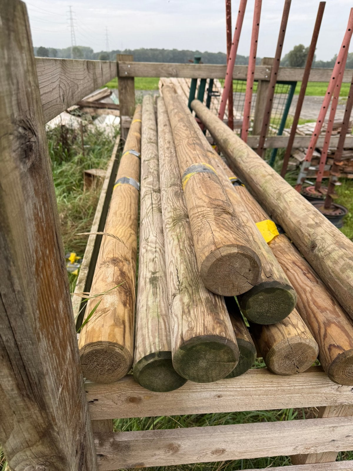 Springbalken hout, Tuin en Terras, Ophalen, Zo goed als nieuw, Hardhout, 180 tot 250 cm