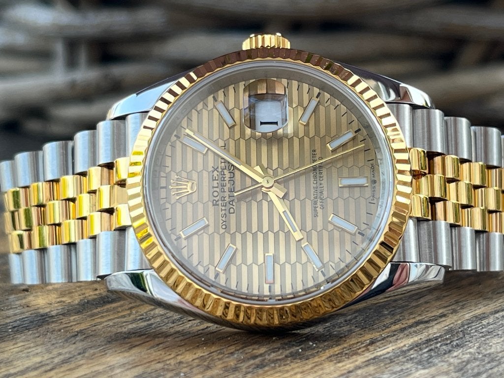 Rolex Datejust 36 Two Tone Honeycomb, Overige merken, Staal, Nieuw, Ophalen of Verzenden