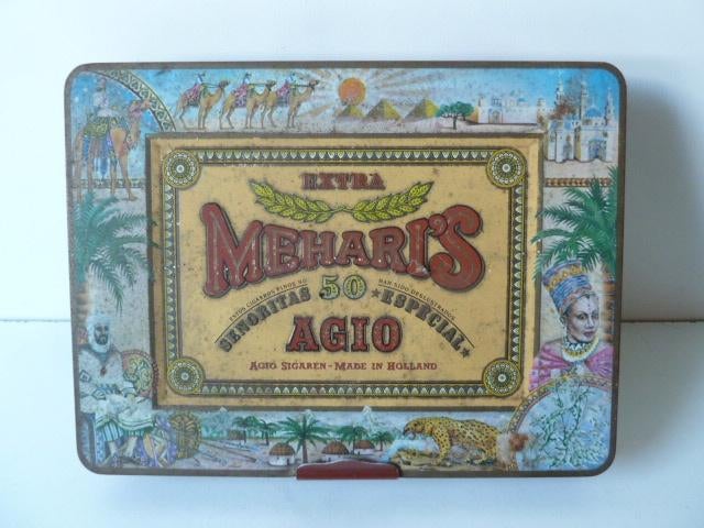 agio sigaren blikken doos vintage retro geen emaille bord, Verzamelen, Blikken, Ophalen of Verzenden