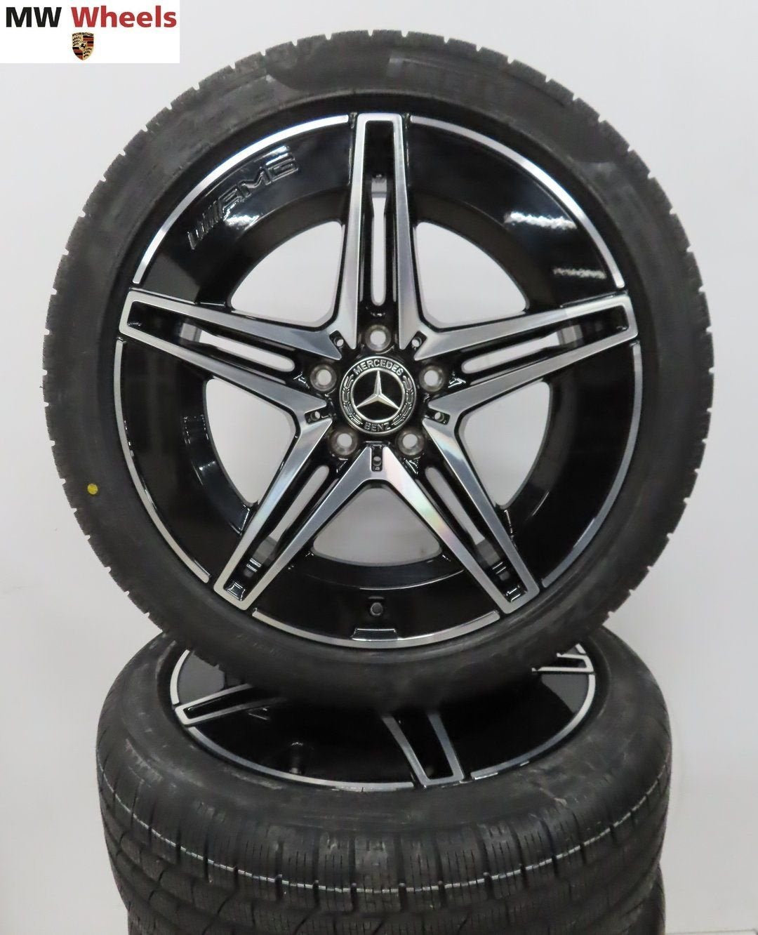 Mercedes C klasse W206 300E AMG 18 inch velgen winterbanden, Auto-onderdelen, Banden en Velgen, 18 inch, Gebruikt, -, -