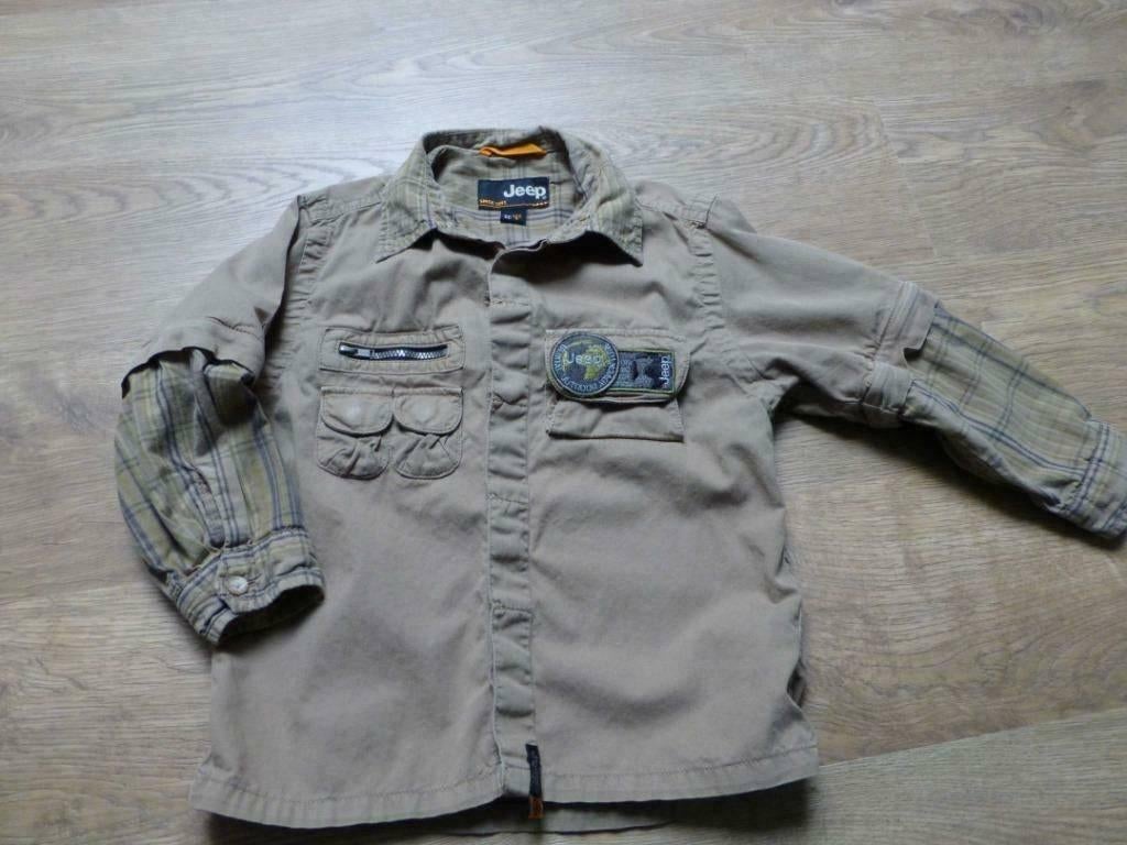 hemd met afritsbare mouwen van JEEP maat 104, Ophalen of Verzenden, Gebruikt, Jongen, Overhemd of Blouse