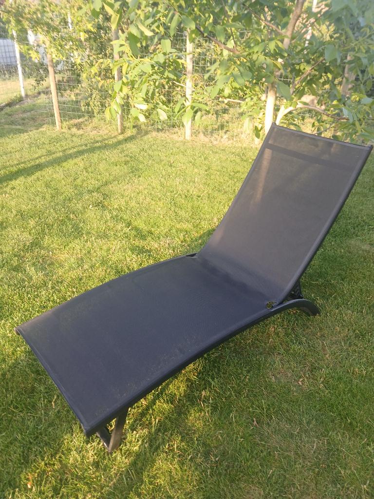 Ligbed met kussens, Tuin en Terras, Ophalen, Zo goed als nieuw, Aluminium, Verstelbaar