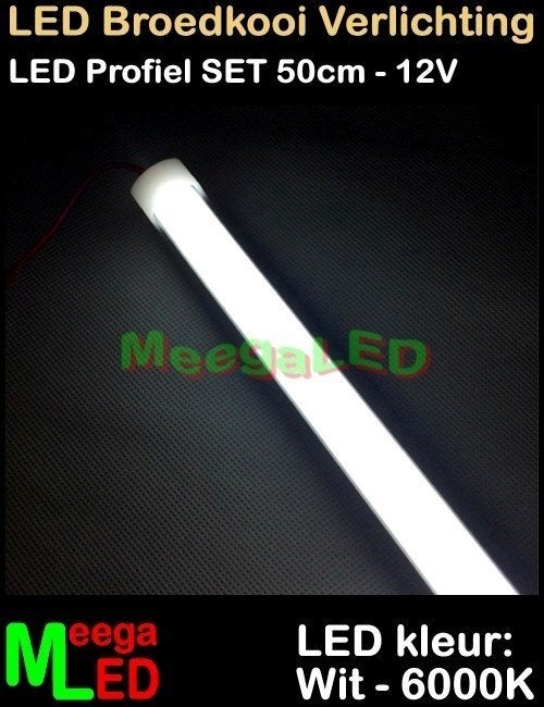 LED profiel strip SET 2x 50cm Broedkooi Kweekkooi Vogelkooi, Ophalen of Verzenden, Nieuw, Aluminium, Broedkooi of Kweekkooi