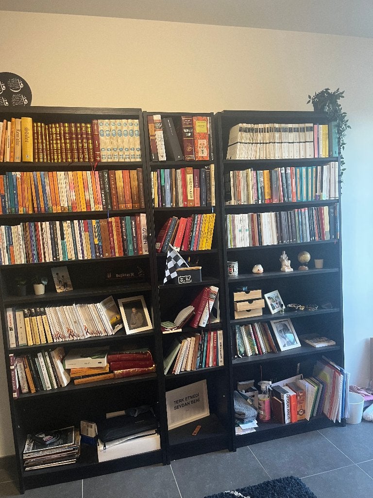 IKEA BILLY boekenkast – zwart eikenpatroon, Huis en Inrichting, Ophalen, Met plank(en), Gebruikt, 200 cm of meer