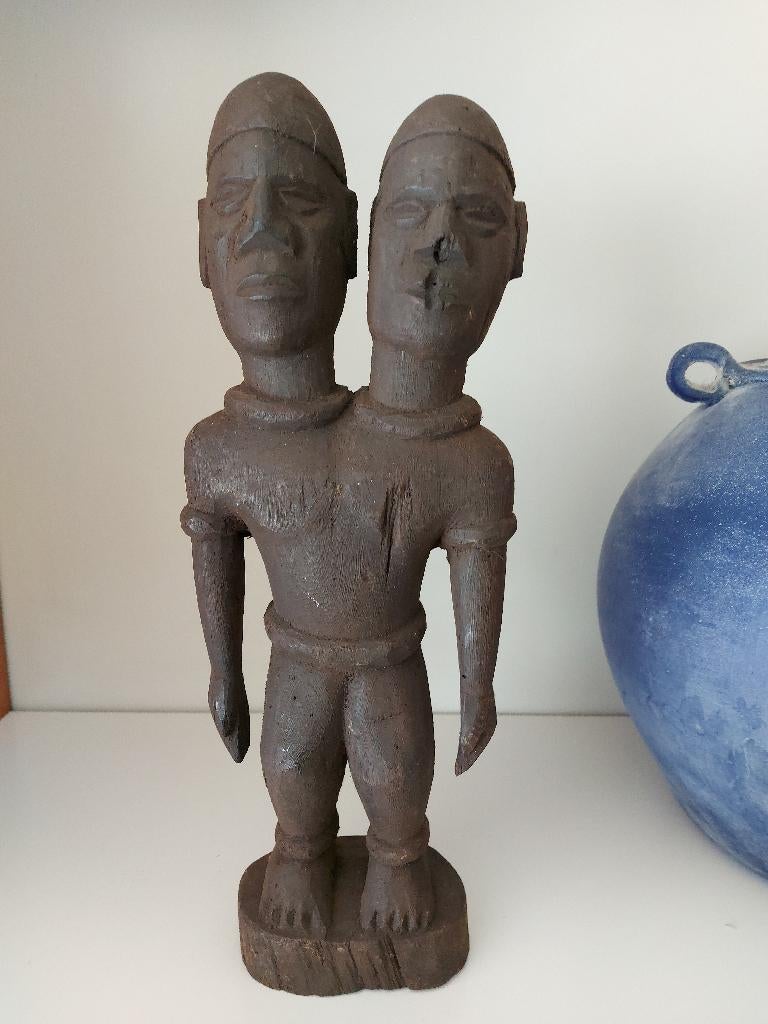 Statue jumelle Bembe/Congo - rare, Antiquités & Art, Envoi
