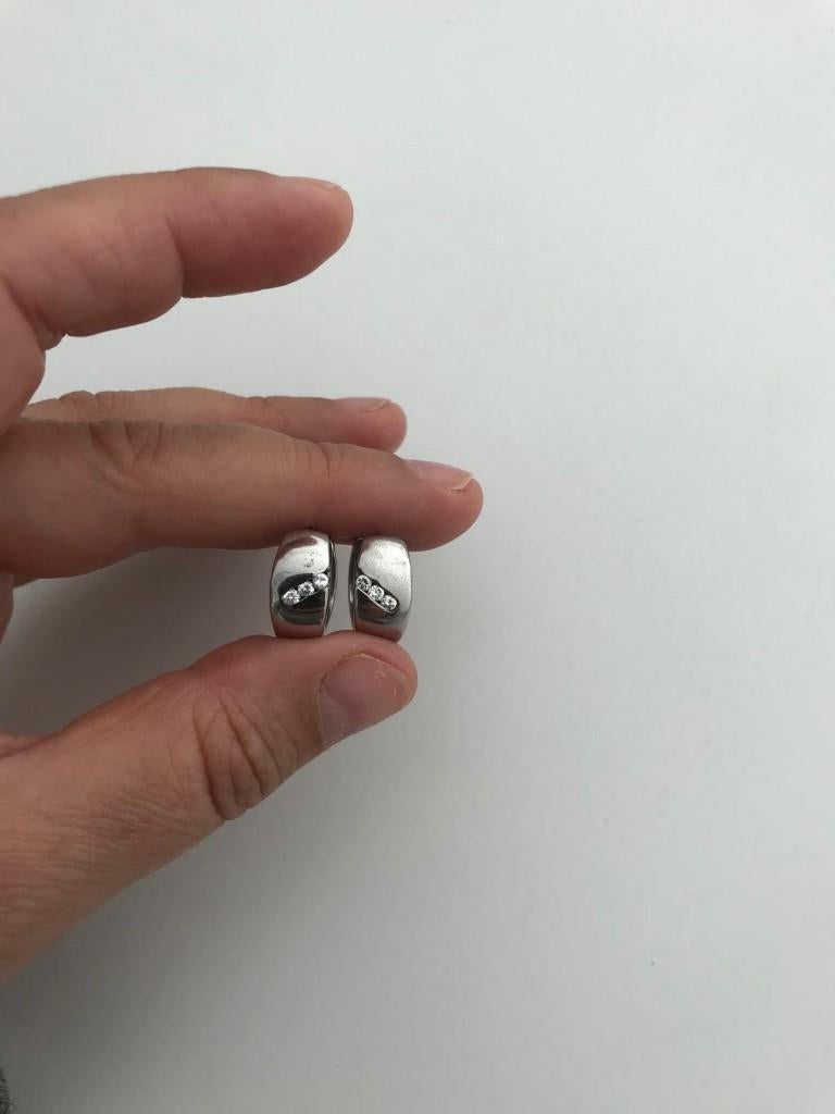 Zilver oorringen van Victoria met 3 strass, Hangers, Ophalen of Verzenden, Zo goed als nieuw, Zilver