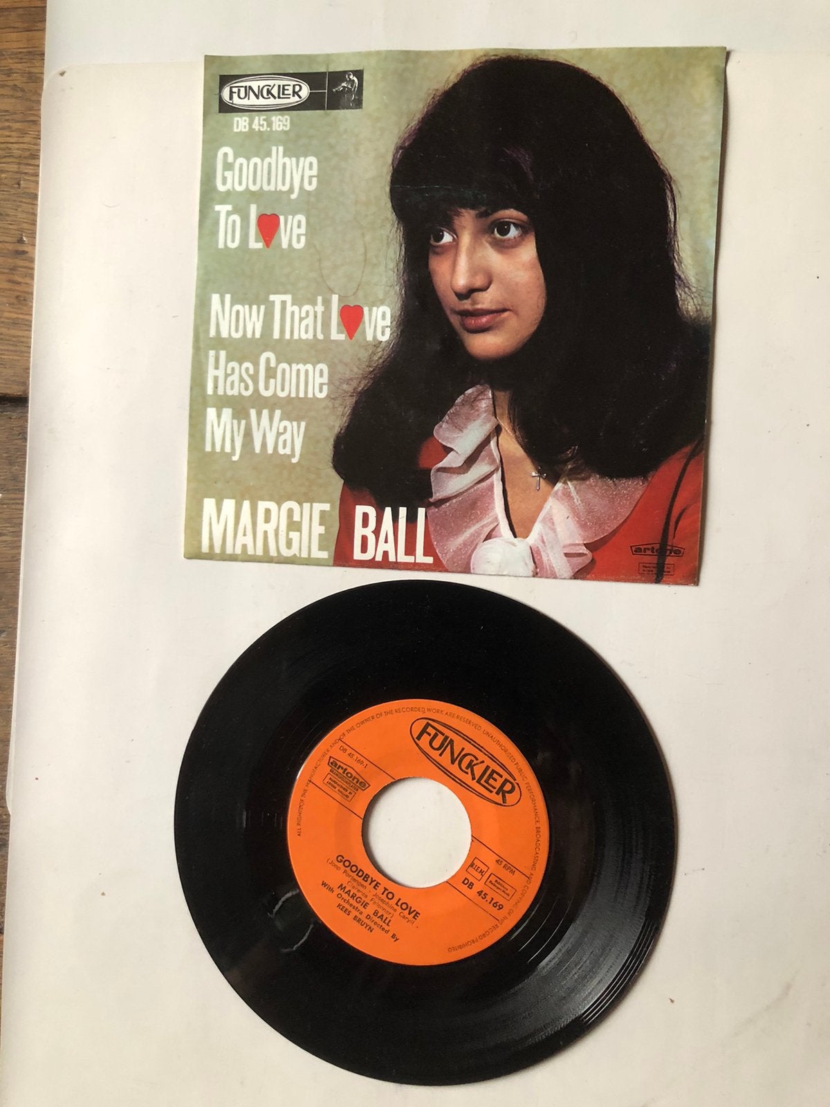 Margie Ball: goodbye to love ( nederpop; mint; 1965), Verzenden, Zo goed als nieuw