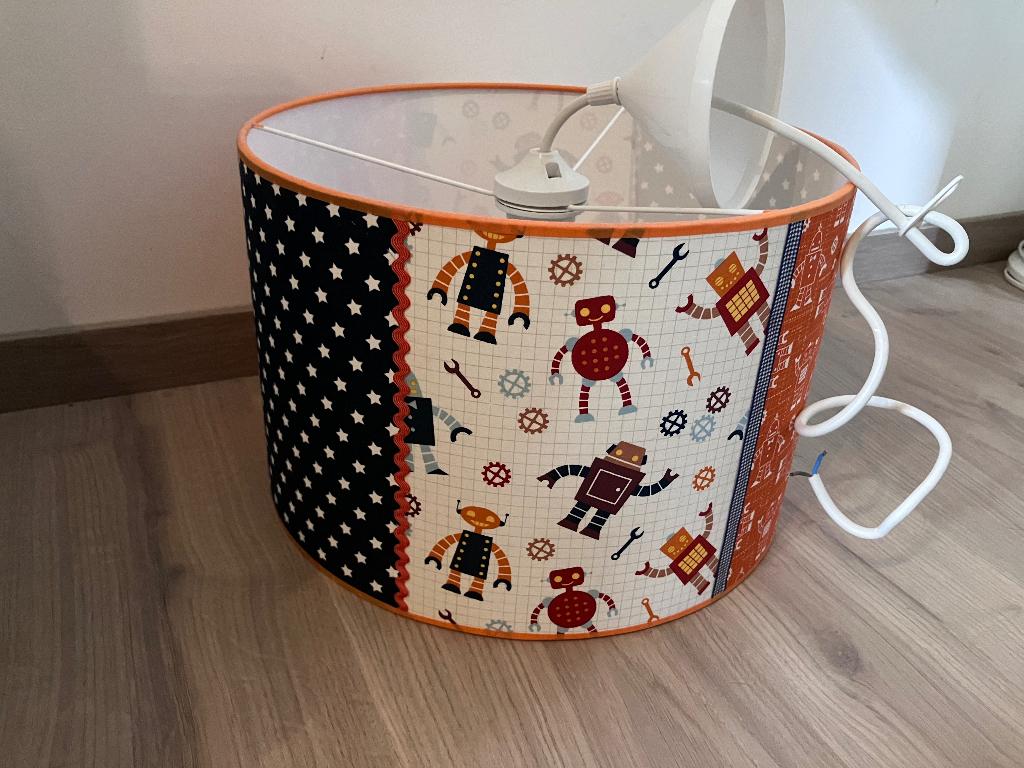 Juul design hanglamp robots, Ophalen, Zo goed als nieuw, Stof, Minder dan 50 cm