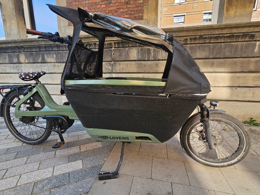 GERESERVEERD Bakfiets LOVENS EXPLORER S75 2023, Gebruikt, 3 kinderen, Elektrisch, Schijfrem