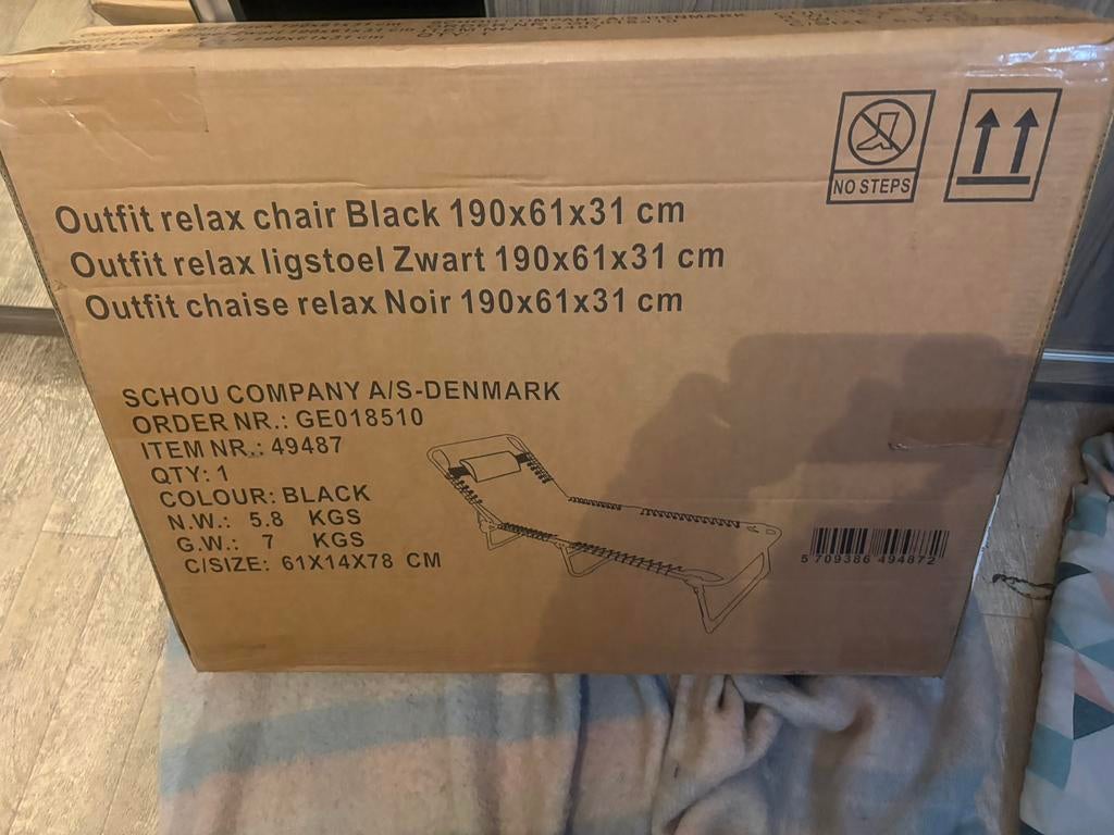 Chaise de Jardin, couleur noire, Enlèvement ou Envoi, Comme neuf