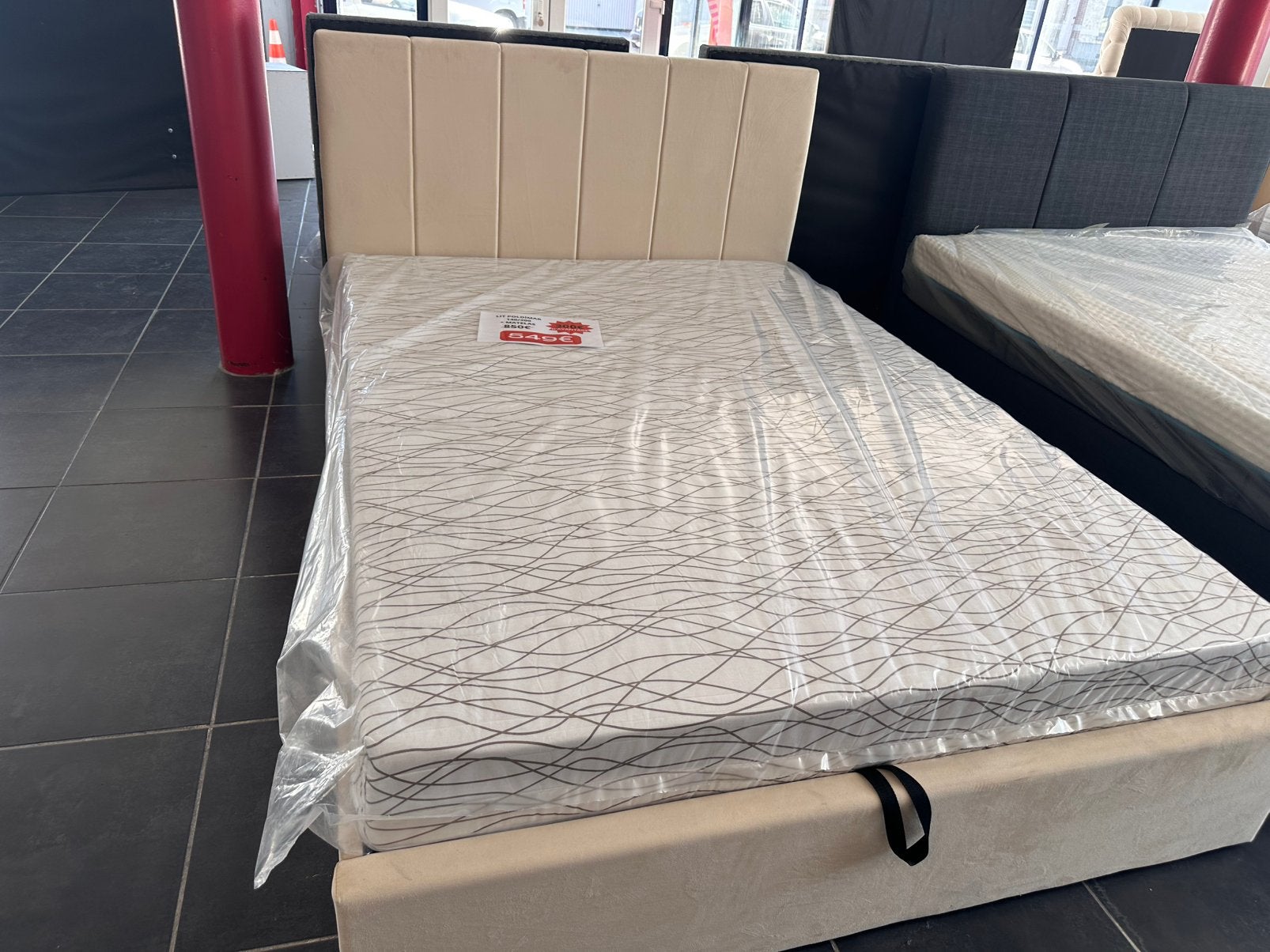 Lit 160/200 avec matelas mousse, Maison & Meubles, Enlèvement, Neuf