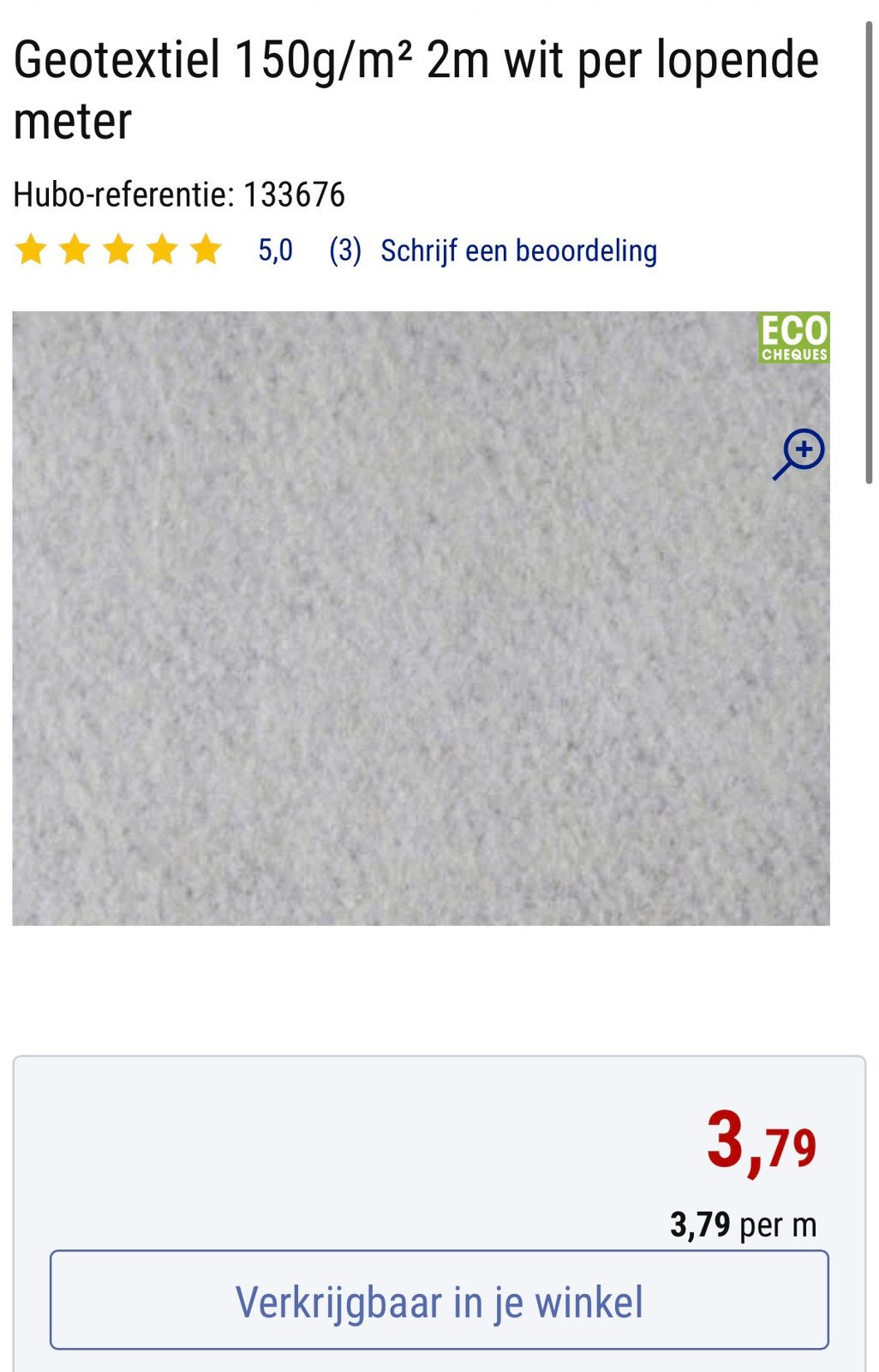 Worteldoek, Tuin en Terras, Bestrijdingsmiddelen, Ophalen, Zo goed als nieuw, Onkruidbestrijding
