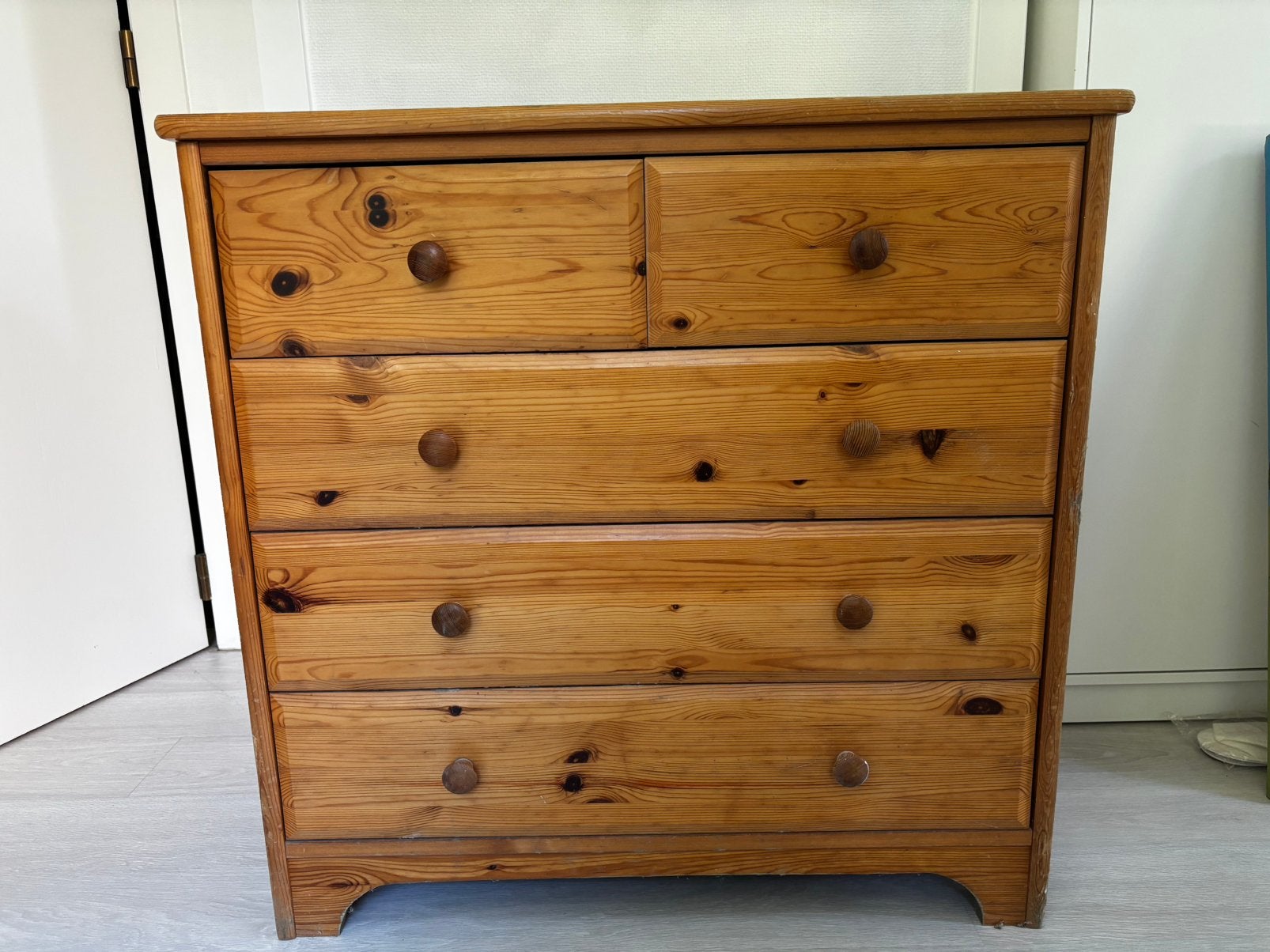 Commode en sapin massif 80x80x40cm, 25 à 50 cm, 5 tiroirs ou plus, Moins de 100 cm, Enlèvement