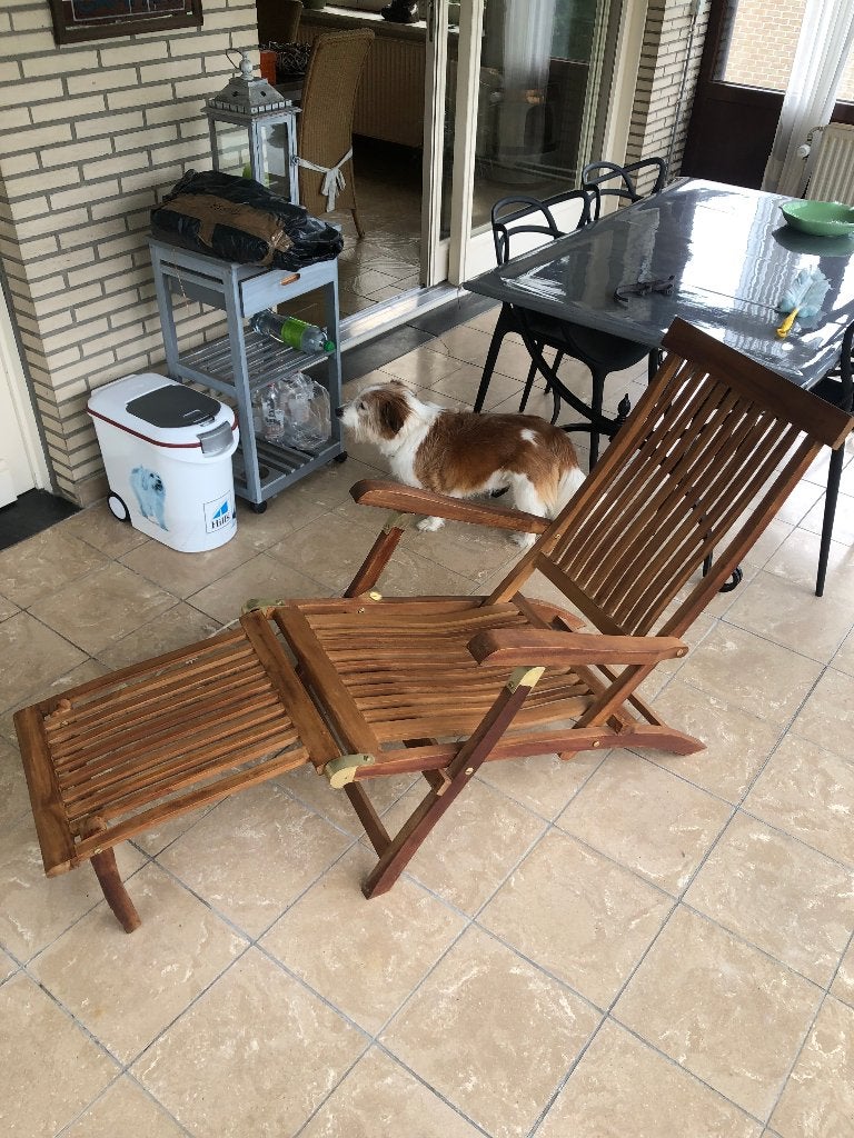chaise longue en teck, Jardin & Terrasse, Chaises longues, Enlèvement