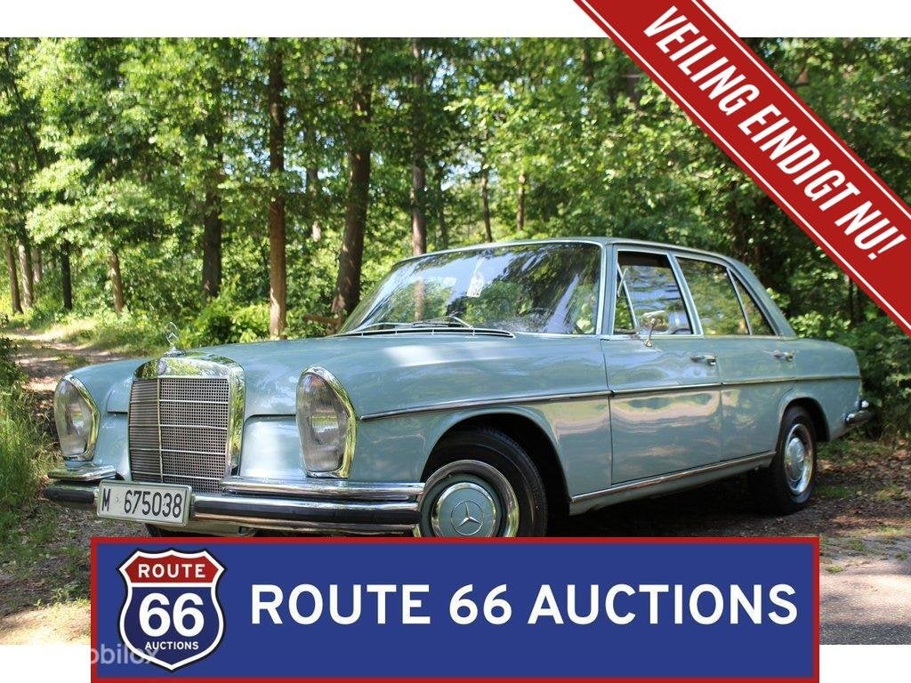 Mercedes-Benz 250 SE | 1968 | Route 66 Auctions, Auto's, Zwart, Mercedes-Benz, Bedrijf, Handgeschakeld