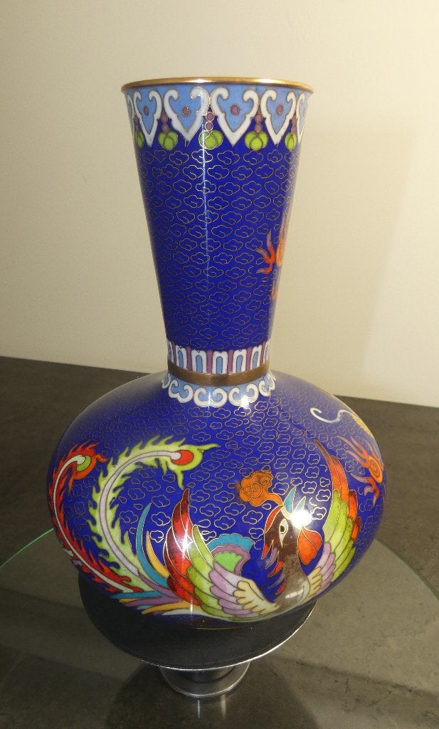 Cloisonne vaas [2024], Antiek en Kunst, Ophalen of Verzenden