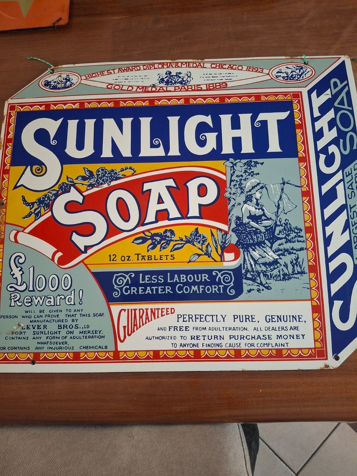 Assiette émaillée Sunlight 1960, Enlèvement ou Envoi
