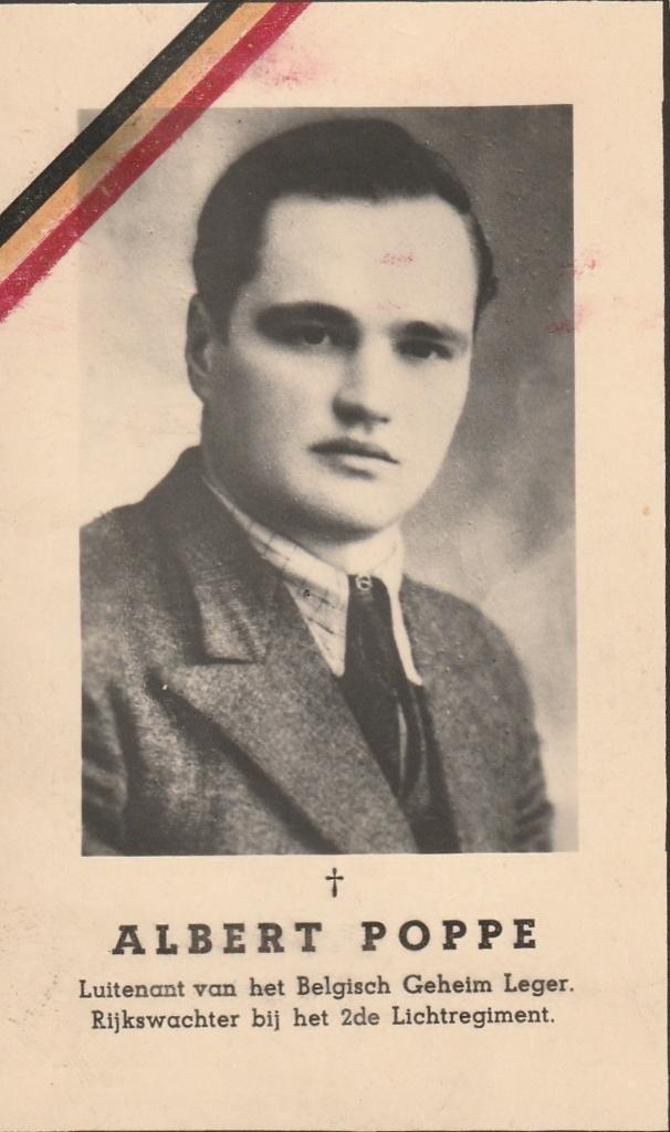Oorlog 1940-45 Rijkswachter Albert Poppe Oostakker, Verzamelen, Bidprentjes en Rouwkaarten, Verzenden