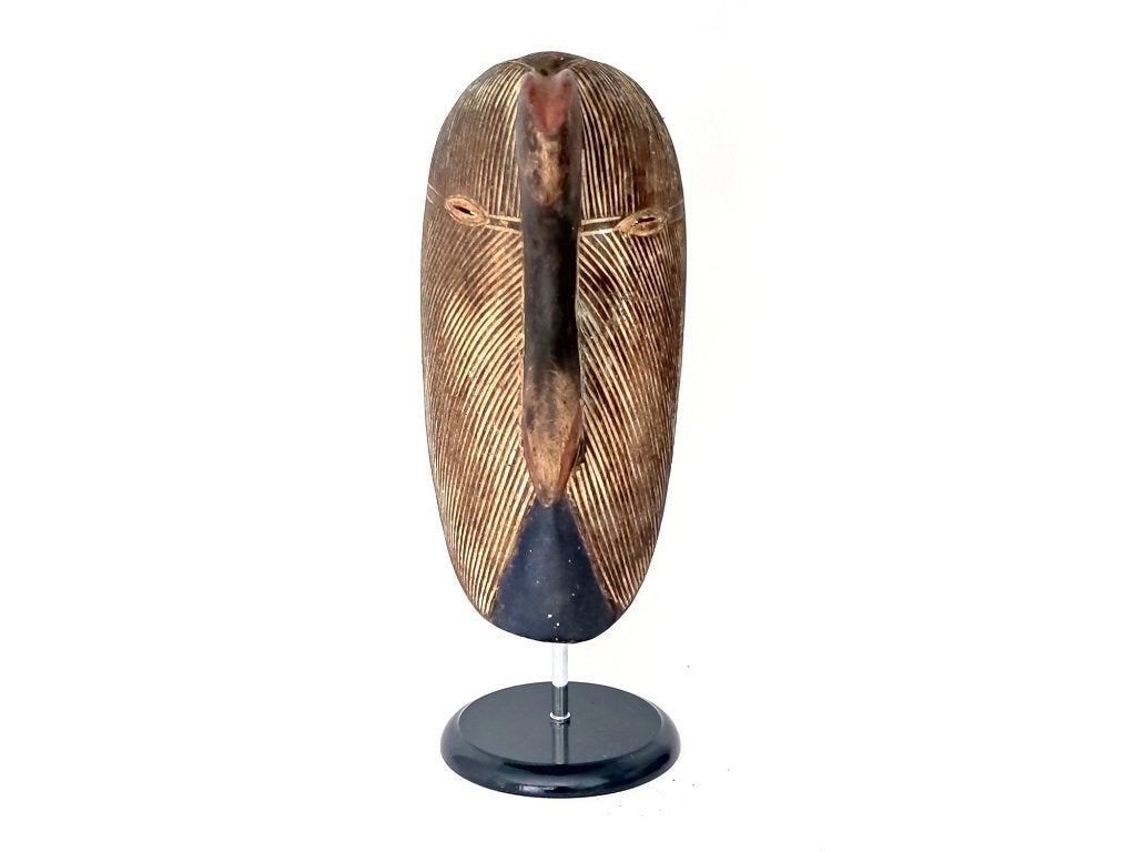 Masque d'oiseau Luba Kifwebe, Antiquités & Art, Afrique, Enlèvement ou Envoi, 35 cm, Multicolore