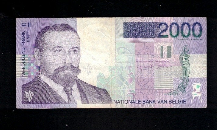 Bankbiljet België 2000 Frank  - Victor Hugo  -  4, Postzegels en Munten, Ophalen of Verzenden, Los biljet