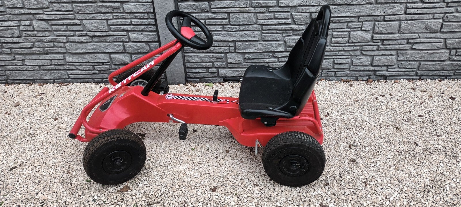 Gokart van kettler, Ophalen