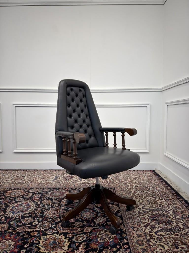 Klassiek Engels Chesterfield Bureaustoel, Ophalen