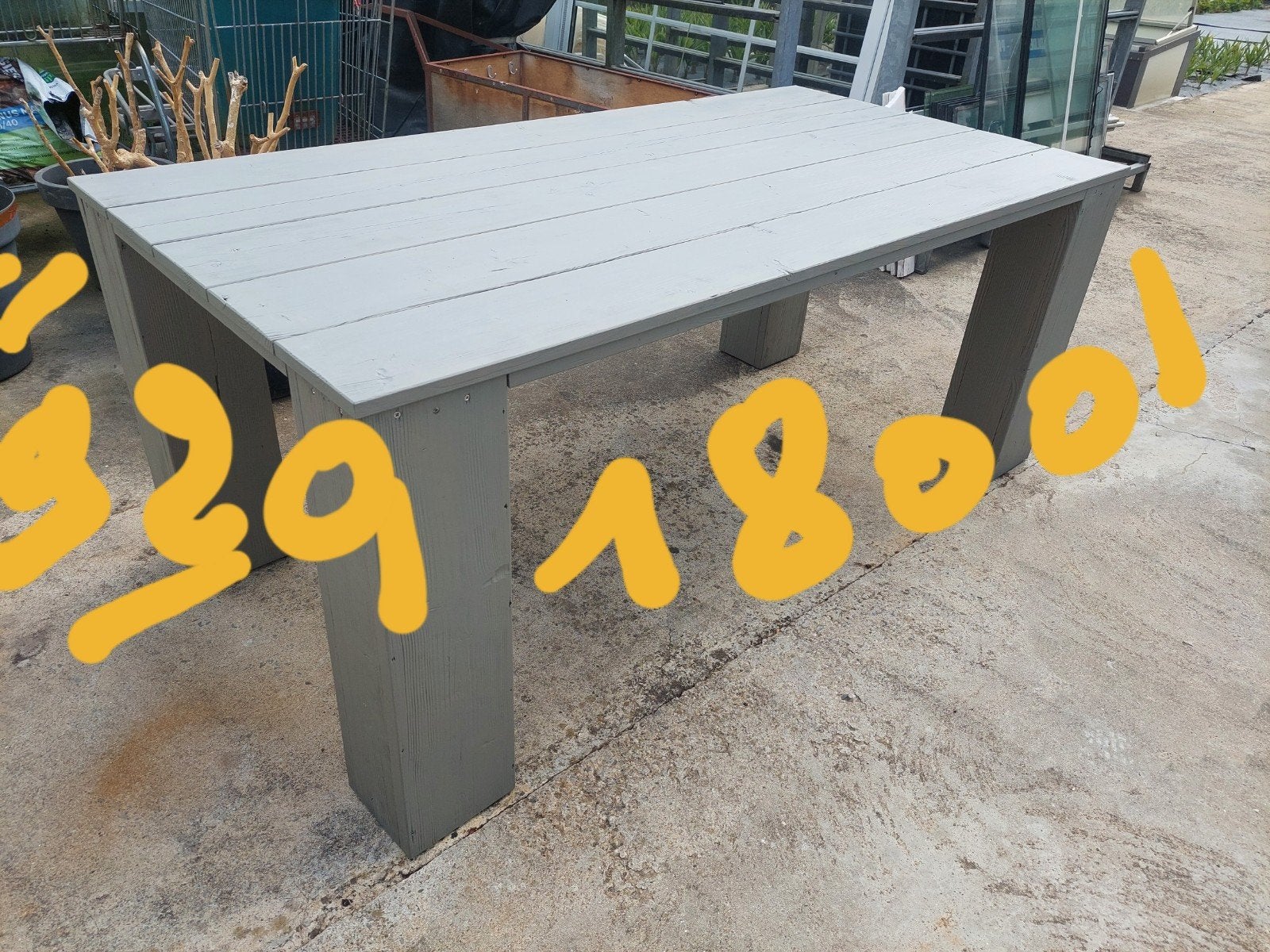 Tuintafel in steigerhout, Ophalen