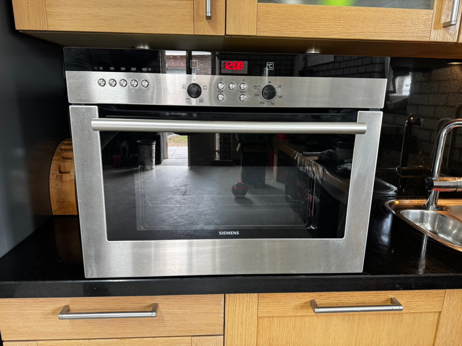 Siemens Combi-oven HB84K550 - Inbouw - RVS, Ophalen, 45 tot 50 cm, Siemens, Inbouw