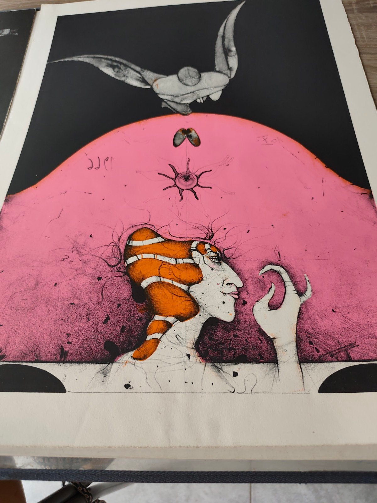 Lithographie P.Wunderlich numerotée et signée 57/42 cm, Signé