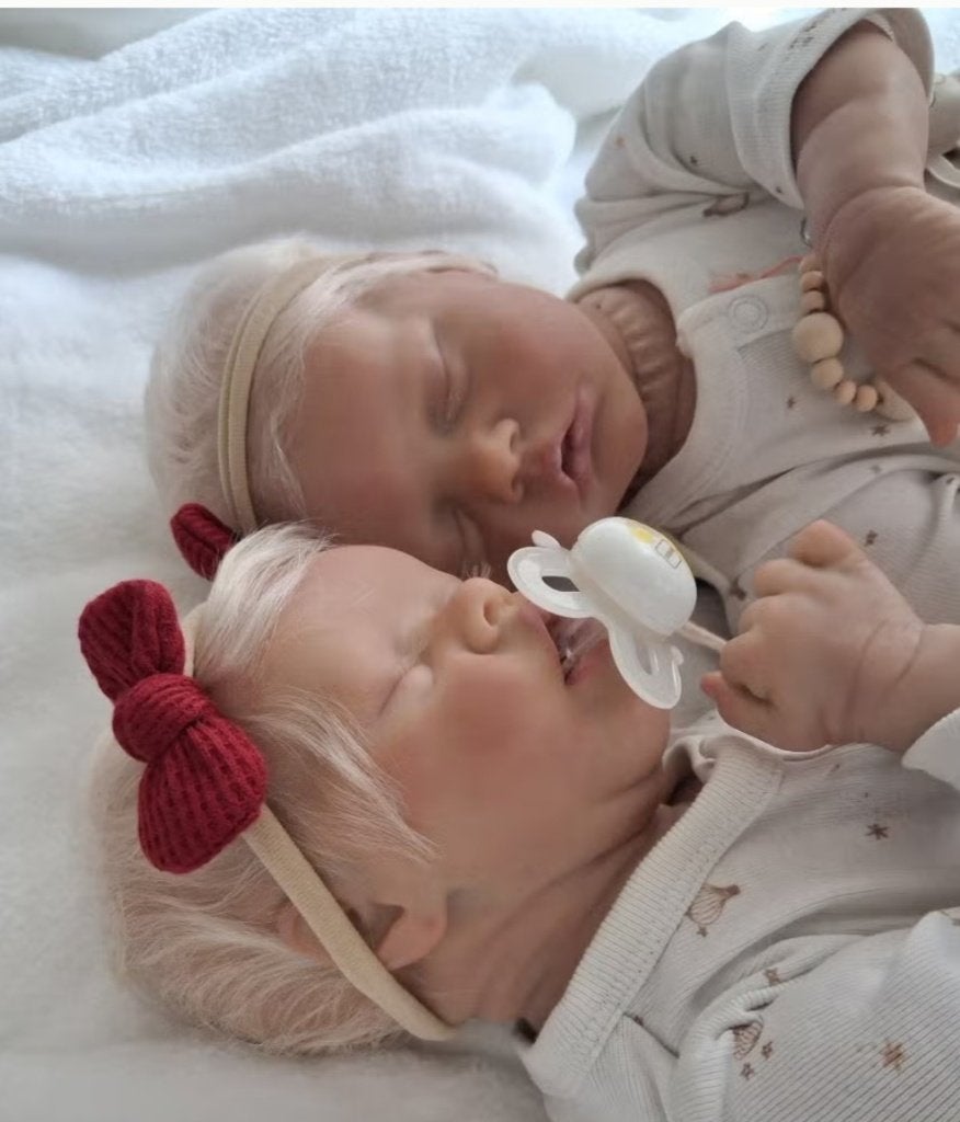 Reborn tweeling babypoppen, Ophalen of Verzenden, Nieuw, Pop, Levensecht of Reborn