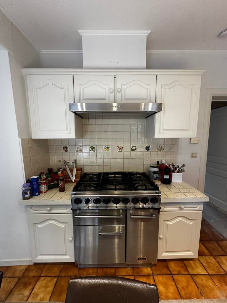 Witte eiken keukenkasten gratis / spotprijs, Huis en Inrichting, Ophalen, Gebruikt, Wit, Dubbelwandige keuken