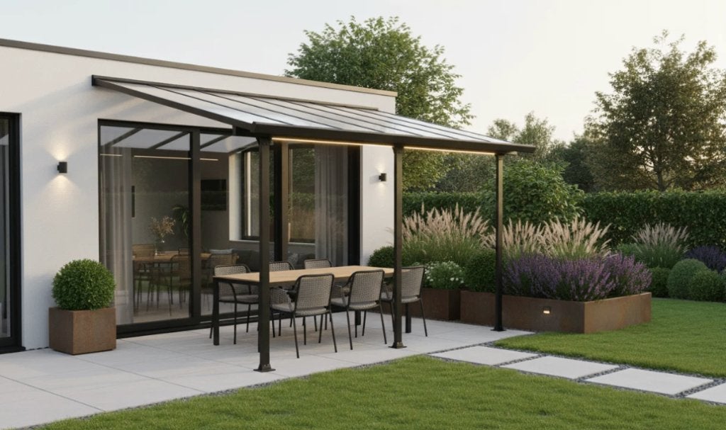 Aluminium Overkapping / Aanbouwveranda/ pergola (4x3m), Ophalen, Nieuw