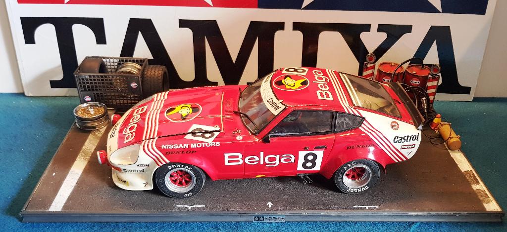 Diorama 1:12 avec une Nissan Fairlady 240ZG Tamiya 1:12, Hobby & Loisirs créatifs, Envoi, Neuf, 1:9 à 1:12, Voiture