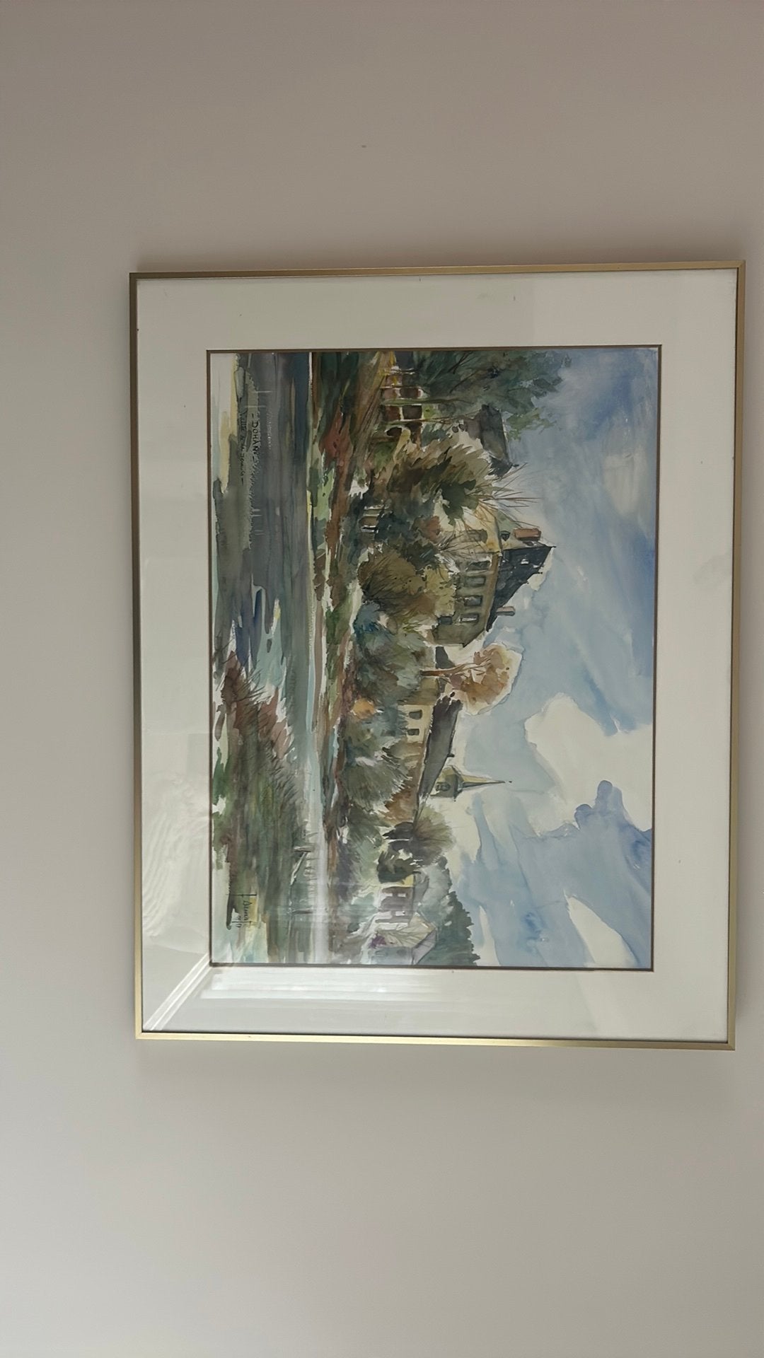 aquarelle Dohan de Jules Dessart, Antiquités & Art, Enlèvement