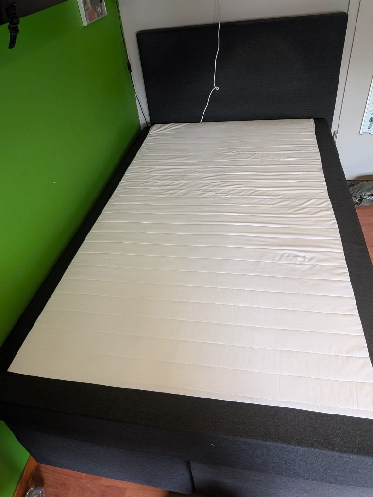 BOXSPRING 120 x 200 in goede staat !, Ophalen, Gebruikt, Zwart, 120 cm