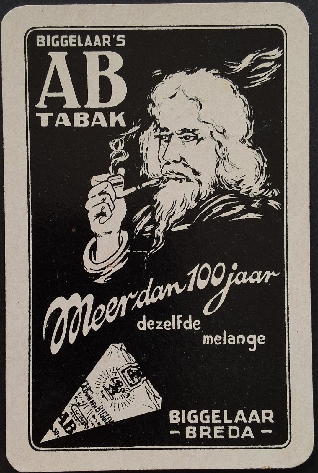 1 Speelkaart Biggelaar's  AB, Verzamelen, Ophalen of Verzenden