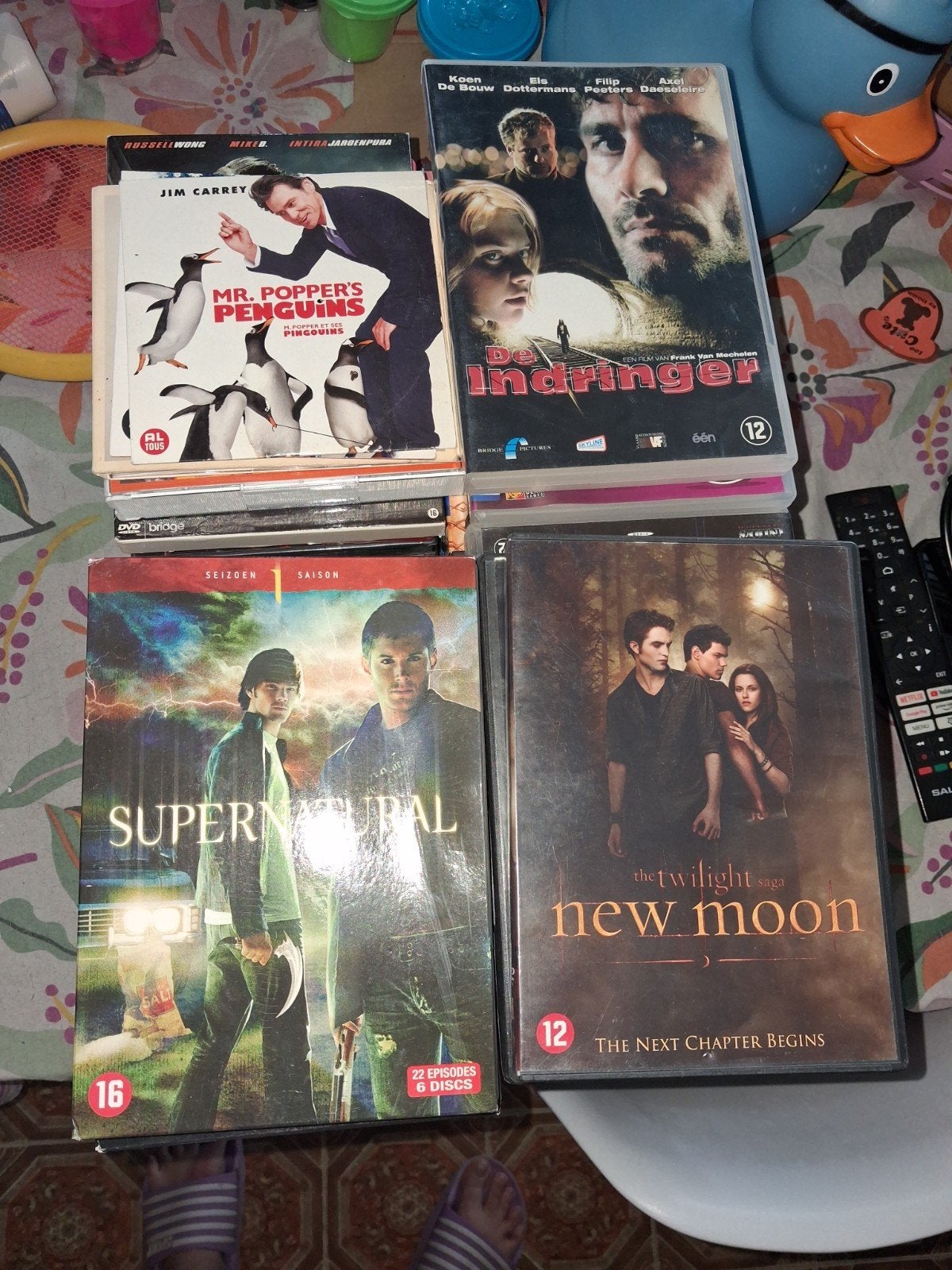 Groot lot dvd s, Ophalen