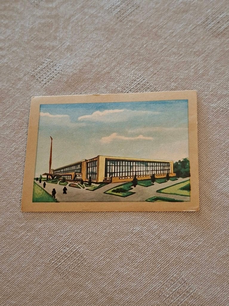 Prentje/Chromo : Paviljoen der voedingswaren / Expo 58, Enlèvement ou Envoi, Gravure, Utilisé, 1940 à 1960