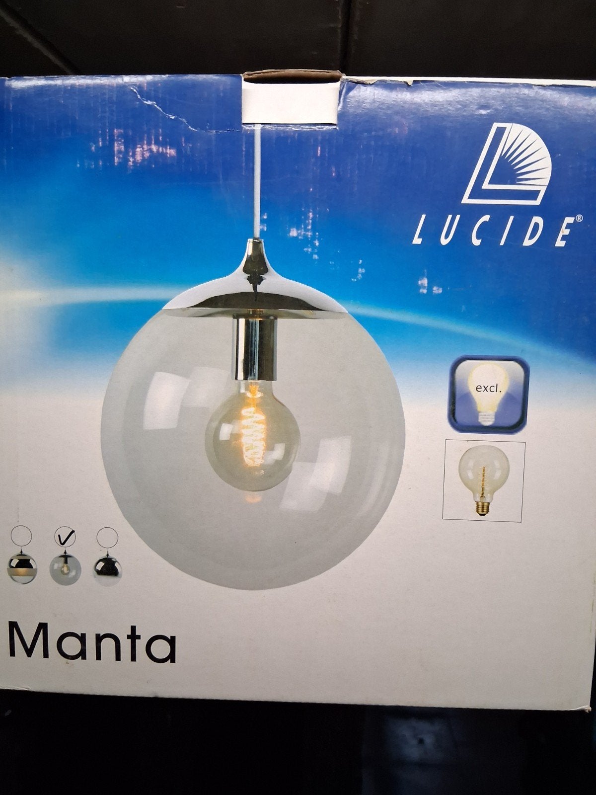 Hanglamp in glas, Ophalen, Glas