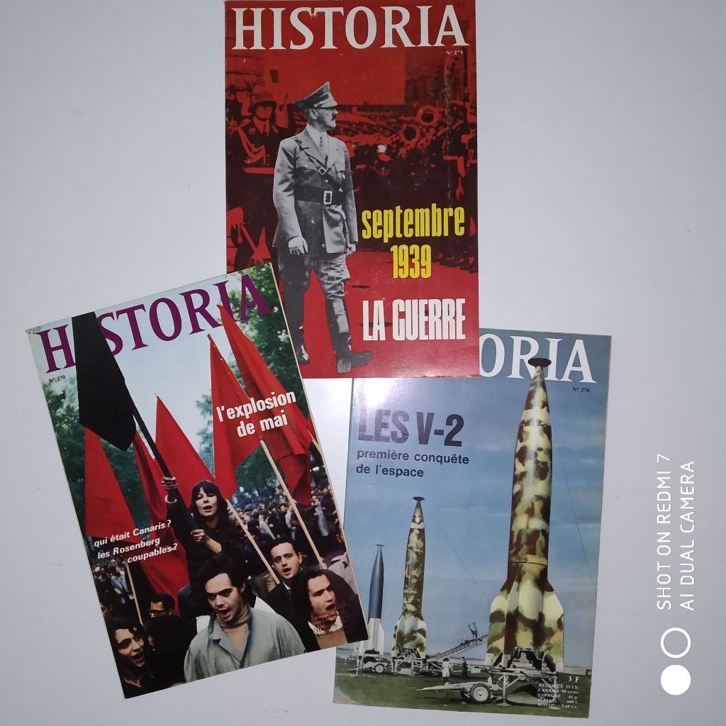 HISTORIA lot de 3 nr 270-274-276 (1969), Boeken, Ophalen of Verzenden, Gelezen, Overige typen