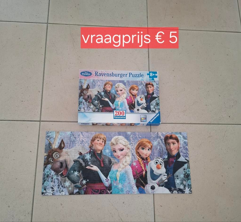 Puzzel frozen - ravensburger - 200 stuks, Ophalen of Verzenden, Meer dan 50 stukjes, Zo goed als nieuw, 6 jaar of ouder