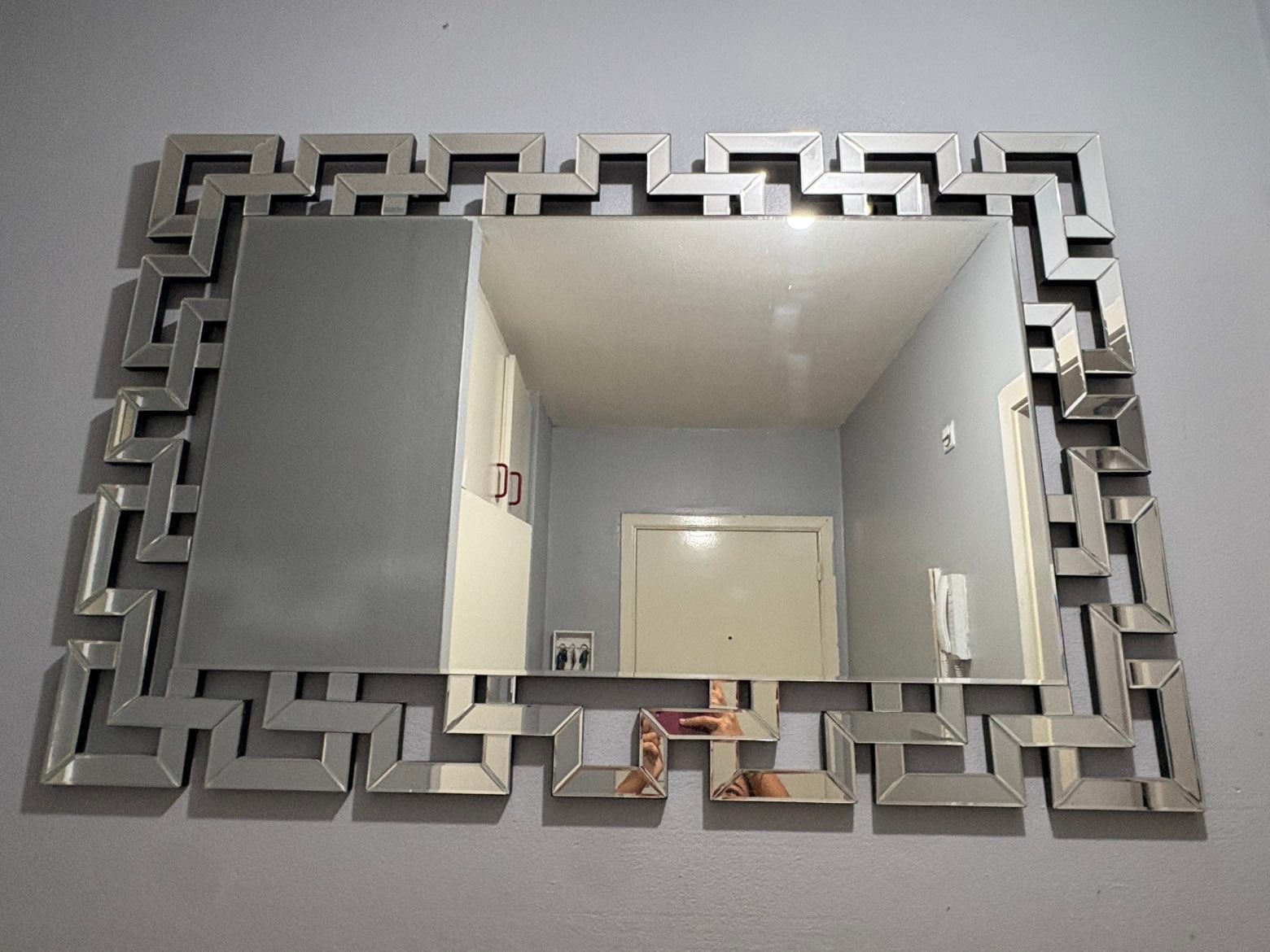 Grand miroir mural décoratif 120  80 cm – Excellent état, Enlèvement