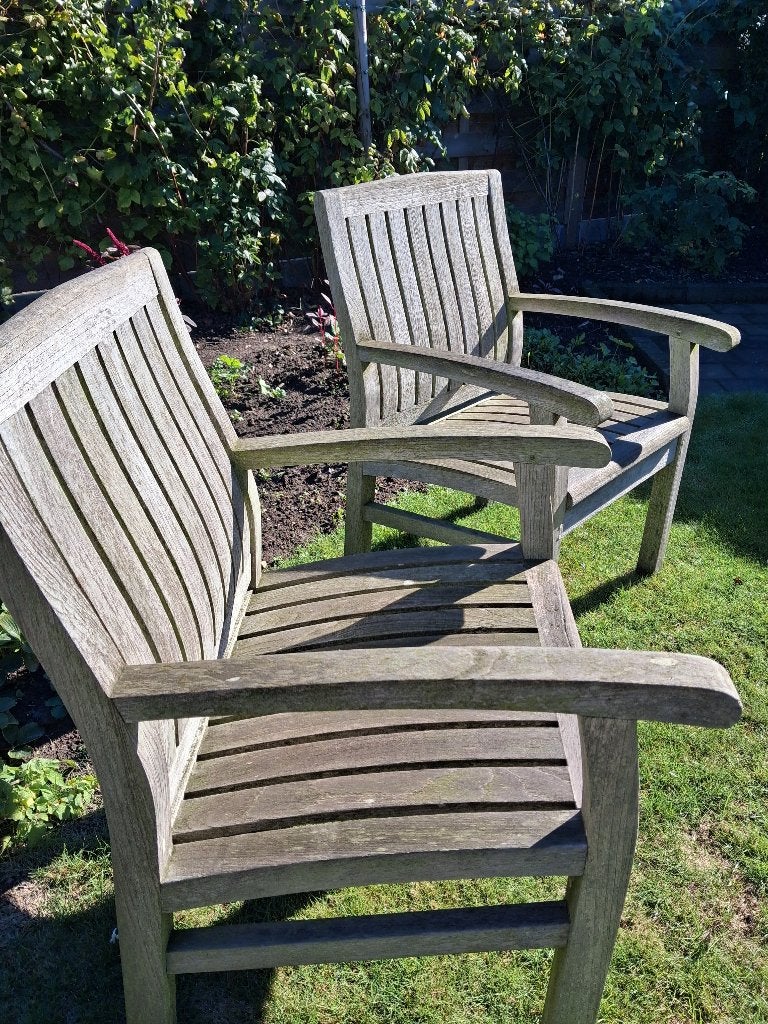 Tuinstoelen teak, Ophalen, Gebruikt, Teakhout
