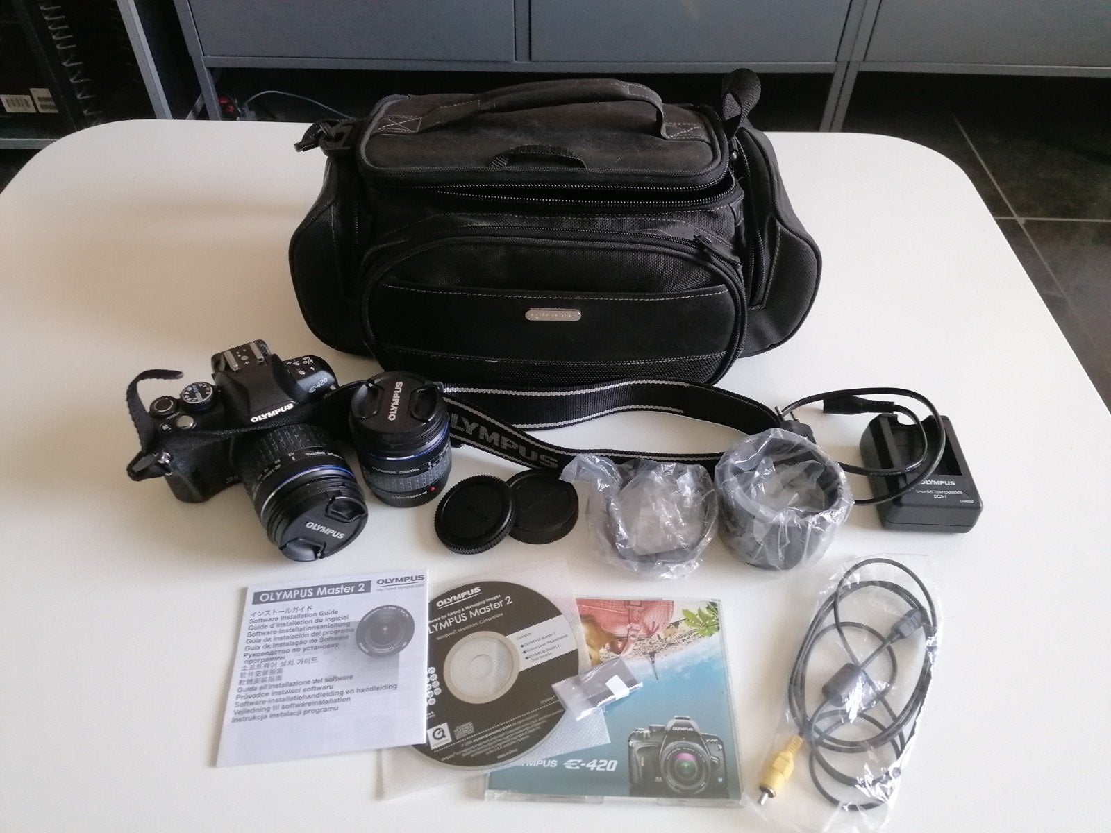 Complete Olympus E-420 Double Zoom Kit (14-42mm + 40-150mm), Ophalen of Verzenden, Camera