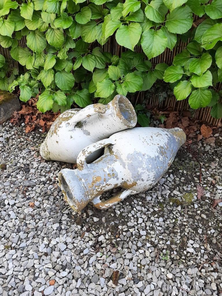 4 Decoratieve kruiken  -  Tuinornament, Ophalen, Gebruikt