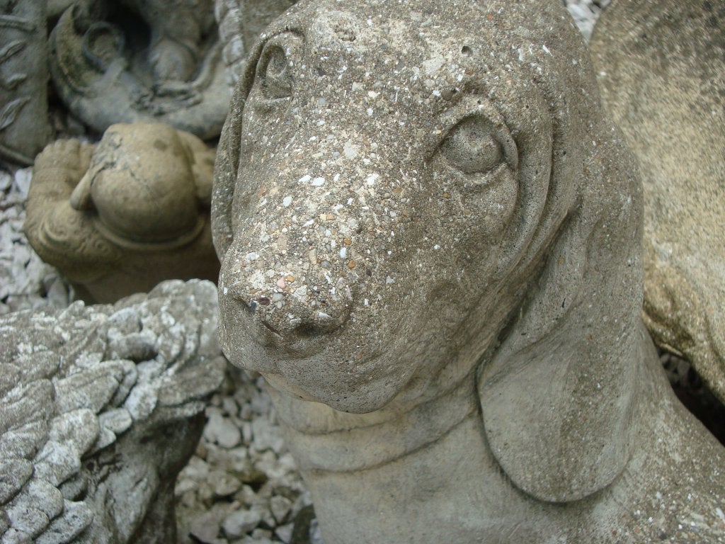 decoratie tuin hond in beton, Tuin en Terras, Ophalen of Verzenden, Zo goed als nieuw